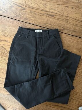 Slim Straight Black Pantsuit Pants